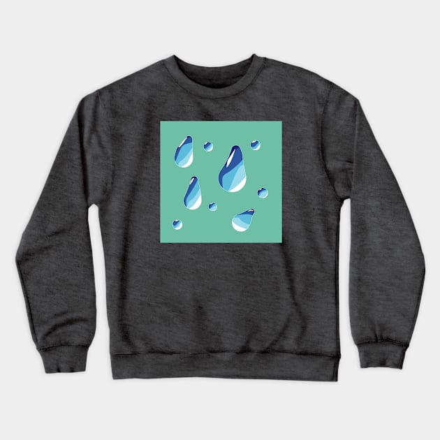 water drops Crewneck Sweatshirt by prettyguardianstudio